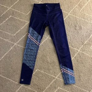Athleta leggings, multicolored pattern, women’s size XXS
